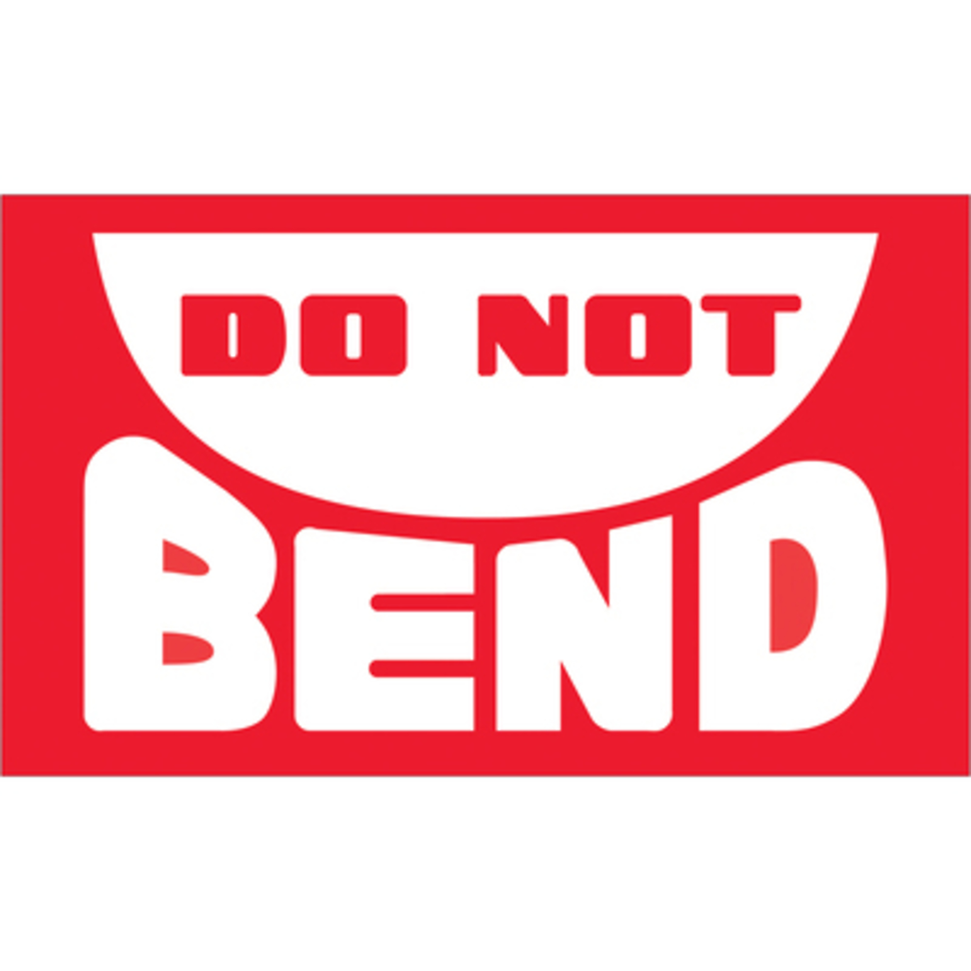 3 x 5in. - "Do Not Bend" Label 500/CS, Model# DL1400